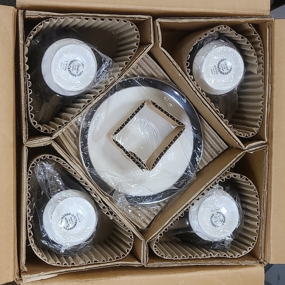 CARICO Fine China 12 pc MYSTIQUE 7955 , 4 TEA CUPS - Picture 8 of 10